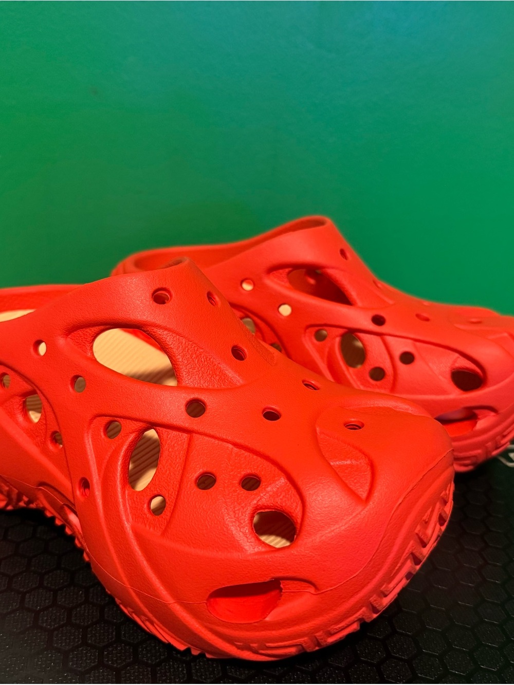 CROCS Men's Bright Red Ventilated Slip-On Clogs